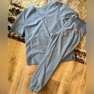 Women’s Figs scrubs space gray